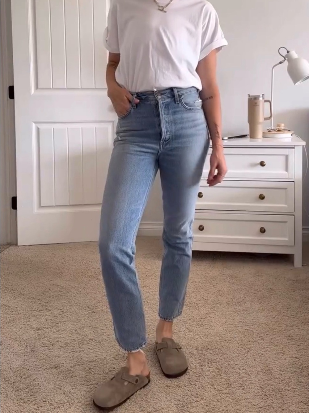 AGOLDE Riley Long High Rise Straight Leg Jean - Picture 2 of 6